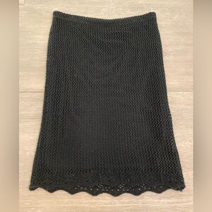 **VINTAGE** crochet pencil skirt from Express, black, size L